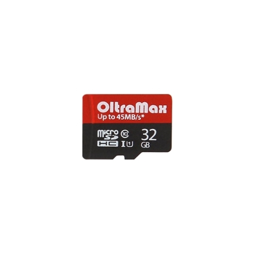 

Карта памяти 32Gb microSDHC OltraMax Elite Class 10 UHS-I U1 + адаптер, OM032GCSDHC10UHS-1-ElU1