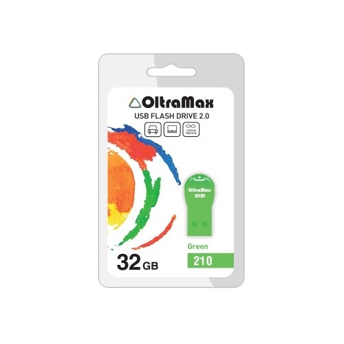 

Флешка 32Gb USB 2.0 OltraMax 210 32GB, зеленый (OM-32GB-210-Green), 210 32GB