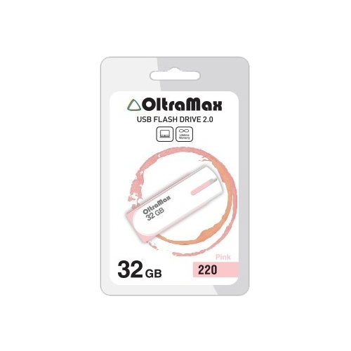 

Флешка 32Gb USB 2.0 OltraMax 220, розовый (OM-32GB-220-Pink), 220