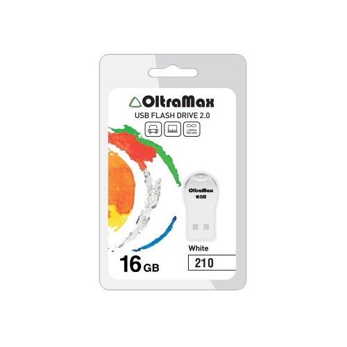 

Флешка 16Gb USB 2.0 OltraMax 210, белый (OM-16GB-210-White), 210