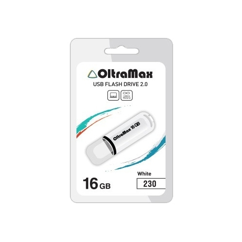 

Флешка 16Gb USB 2.0 OltraMax 230, белый (OM-16GB-230-White), 230