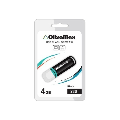 

Флешка 4Gb USB 2.0 OltraMax 230, черный (OM-4GB-230-Black), 230