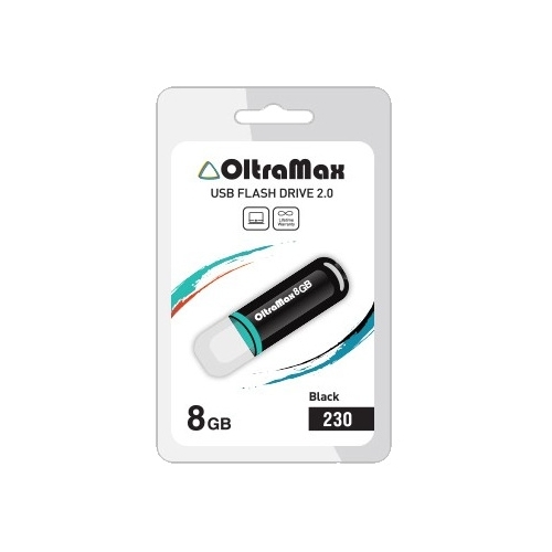 

Флешка 8Gb USB 2.0 OltraMax 230, черный (OM-8GB-230-Black), 230