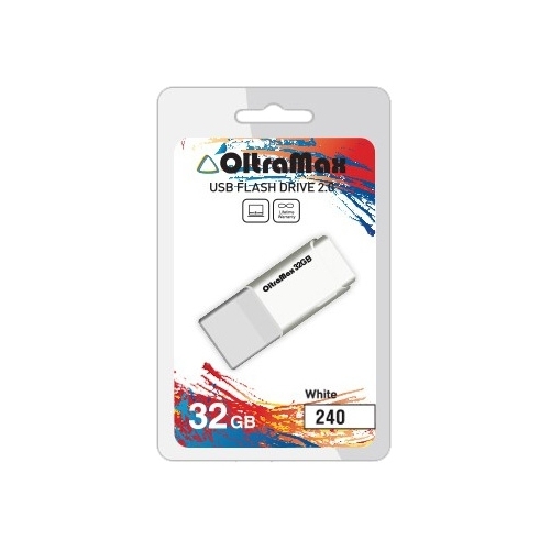 

Флешка 32Gb USB 2.0 OltraMax 240, белый (OM-32GB-240-White), 240