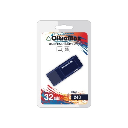 

Флешка 32Gb USB 2.0 OltraMax 240, синий (OM-32GB-240-Blue), 240