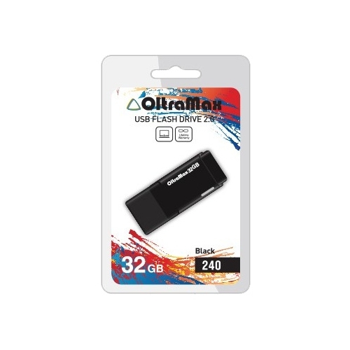

Флешка 32Gb USB 2.0 OltraMax 240, черный (OM-32GB-240-Black), 240