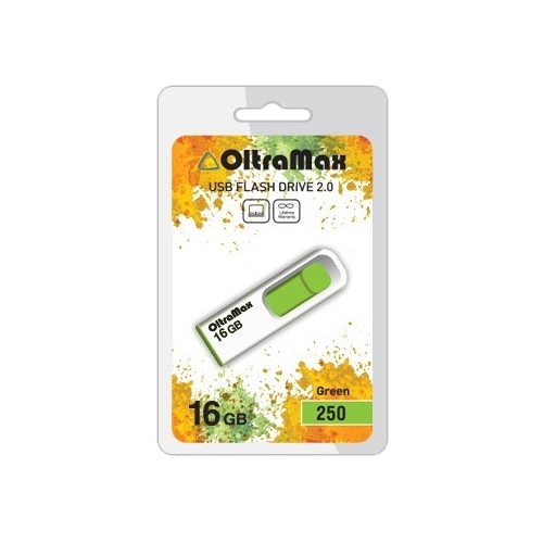 

Флешка 16Gb USB 2.0 OltraMax 250, белый/зеленый (OM-16GB-250-Green), 250