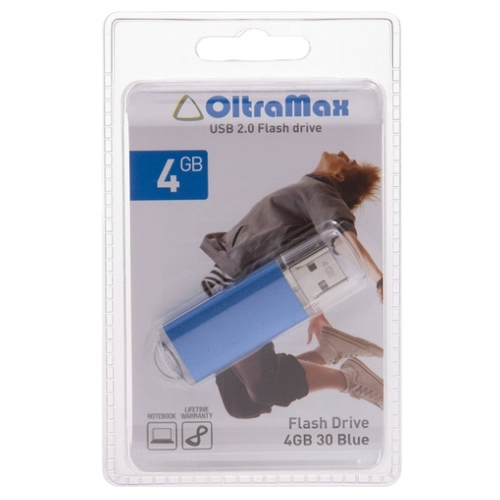 

Флешка 4Gb USB 2.0 OltraMax 30, синий (OM004GB30-Bl), 30