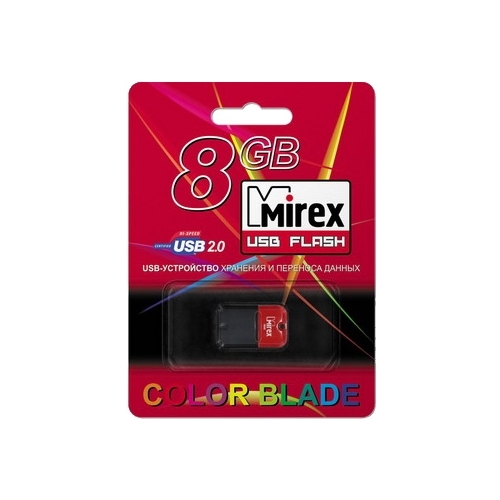 

Флешка 8Gb USB 2.0 Mirex ARTON, черный/красный (13600-FMUART08), ARTON