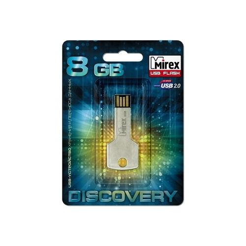 

Флешка 8Gb USB 2.0 Mirex CORNER KEY, серебристый (13600-DVRCOK08), CORNER KEY