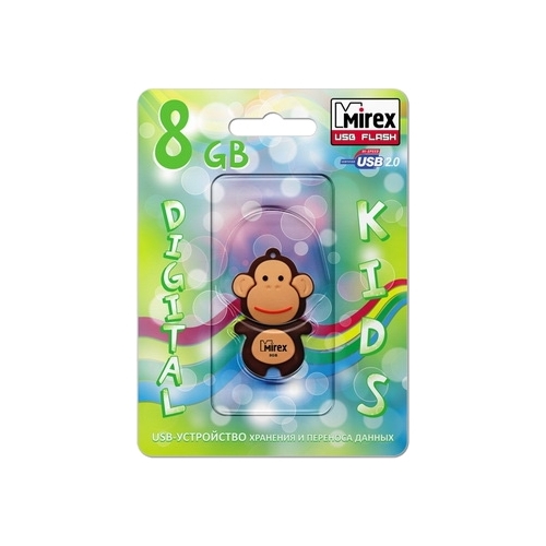 

Флешка 8Gb USB 2.0 Mirex MONKEY, коричневый (13600-KIDMKB08), MONKEY