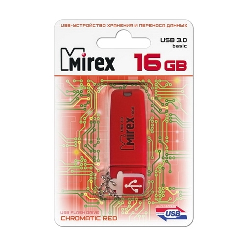 

Флешка 16Gb USB 3.0 Mirex CHROMATIC, красный (13600-FM3СHR16), CHROMATIC