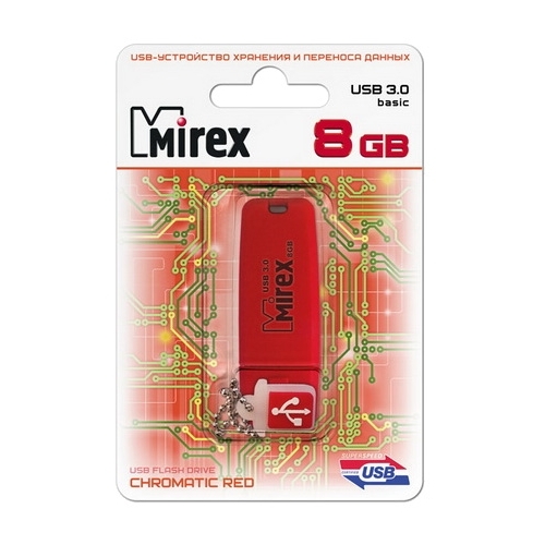 

Флешка 8Gb USB 3.0 Mirex CHROMATIC, красный (13600-FM3СHR08), CHROMATIC