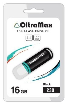 

Флешка 16Gb USB 2.0 OltraMax 230, черный (OM-16GB-230-Black), 230