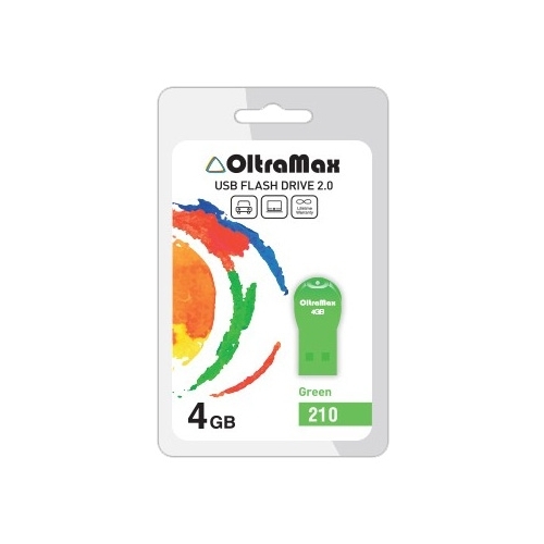 

Флешка 4Gb USB 2.0 OltraMax 210, зеленый (OM-4GB-210-Green), 210