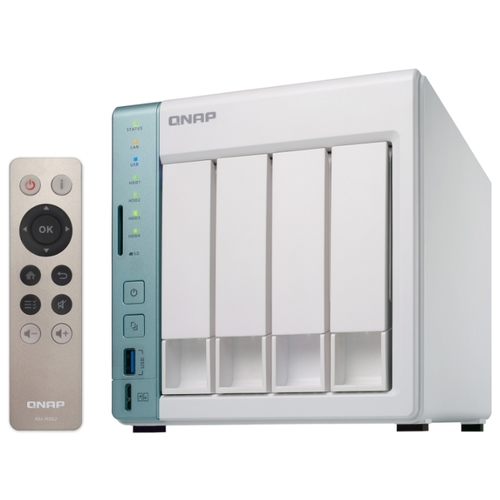 

Сетевой накопитель (NAS) QNAP D4 Pro, слоты 4x2.5"/3.5" SATA3, RAID 0/1/5/6/10/JBOD, 2x1 Гбит/с, HDMI, 3xUSB 3.0, Intel Celeron N3060/2x1.6GHz, DDR3L 1Gb, (D4 Pro), Белый, D4 Pro