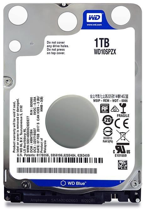 Жесткий диск (HDD) Western Digital 1Tb Blue, 2.5", 5400rpm