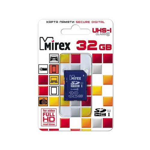 Карта памяти 32Gb SDHC Mirex Class 10 UHS-I U1