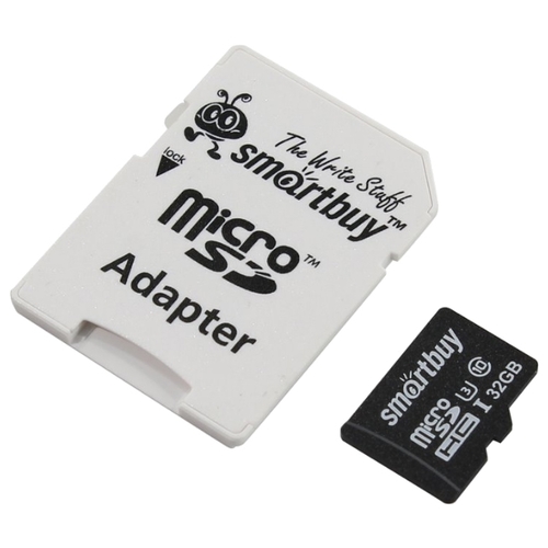 Карта памяти 32Gb microSDHC SmartBuy Professional Class 10 UHS-I U3 + адаптер