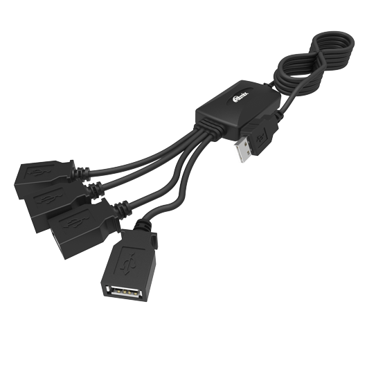Концентратор Ritmix CR-2405, 4xUSB 2.0
