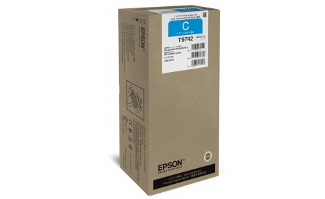 

Чернила Epson C13T974200, 735мл, голубой, оригинальные, для Epson WorkForce Pro WF-C869RDTWF, C13T974200