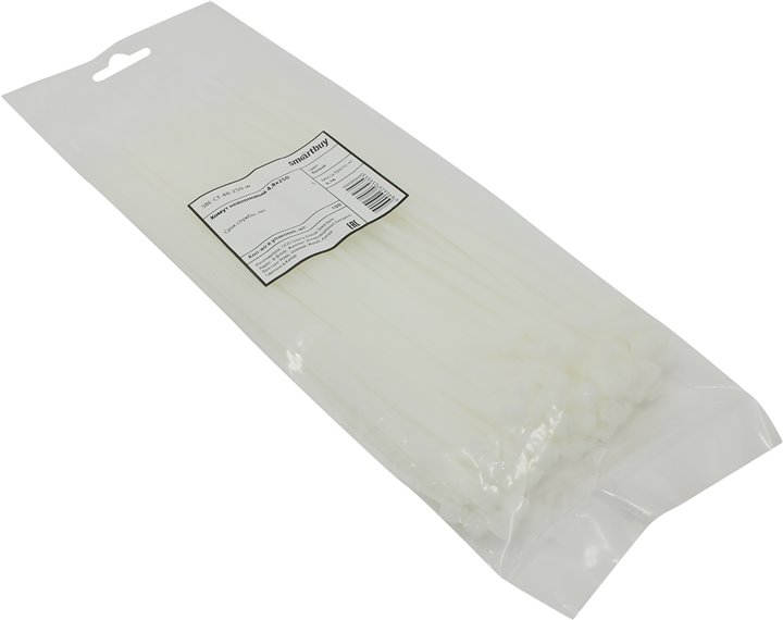 

Стяжка Smartbuy, 250мм x 4.8мм, 100шт., белый (SBE-CT-48-250-w)