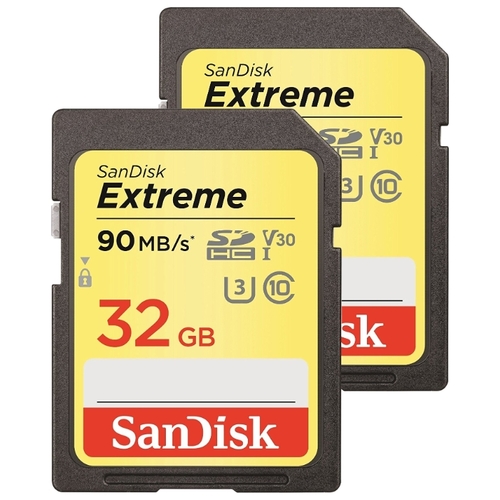 Карта памяти 32Gb SDHC Sandisk Extreme Class 10 UHS-I U3 (SDSDXVE-032G-GNCI2)