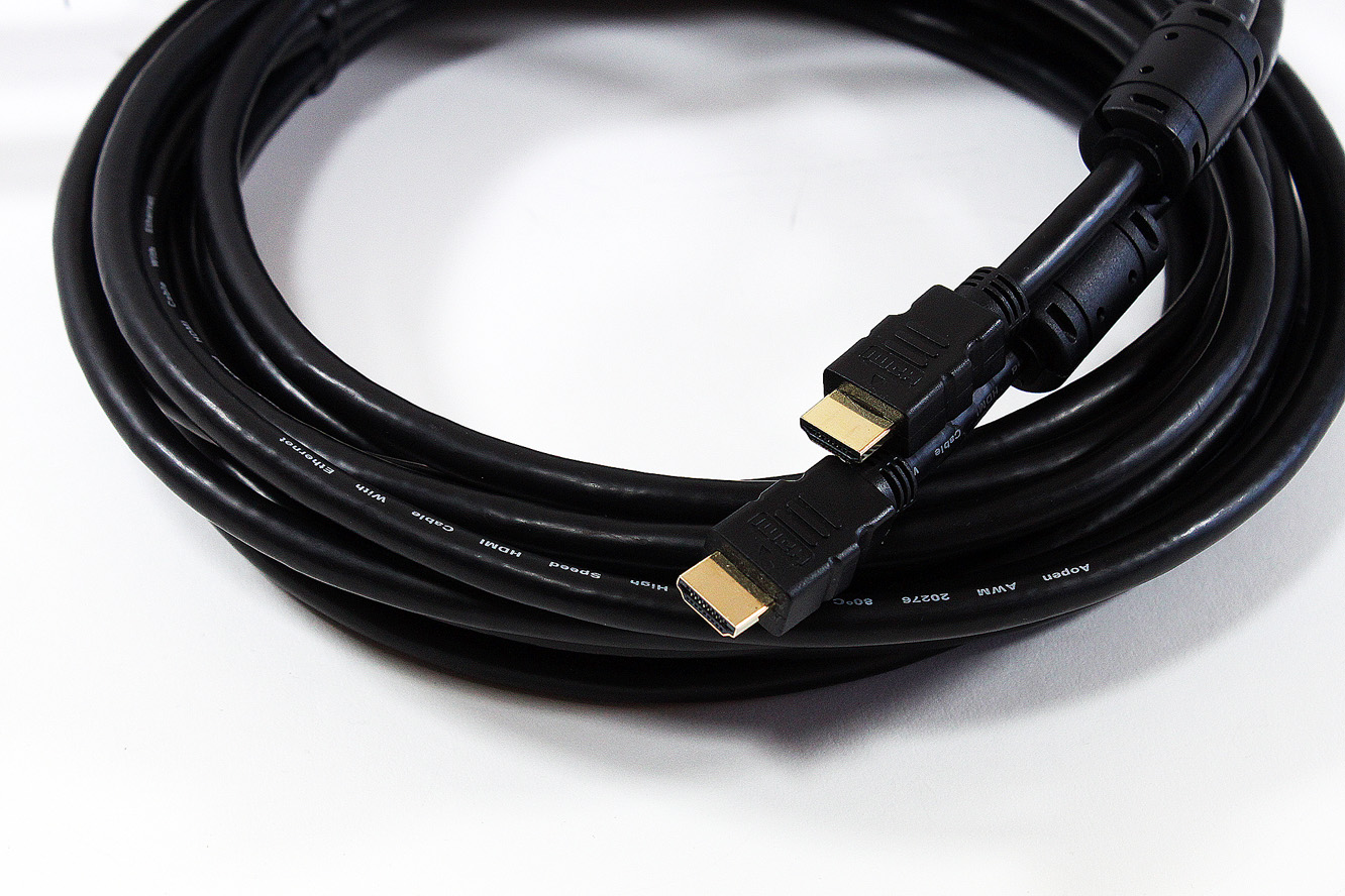 

Кабель HDMI(19M)-HDMI(19M) 1.4+3D, AOpen, 5m, черный, 2 фильтра (ACG511D-5M)