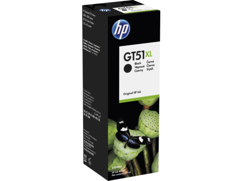 Чернила HP GT51XL, 135мл, черный, оригинальные, для DeskJet GT 5810/GT 5820, Ink Tank 315/415/319/419 (X4E40AE)