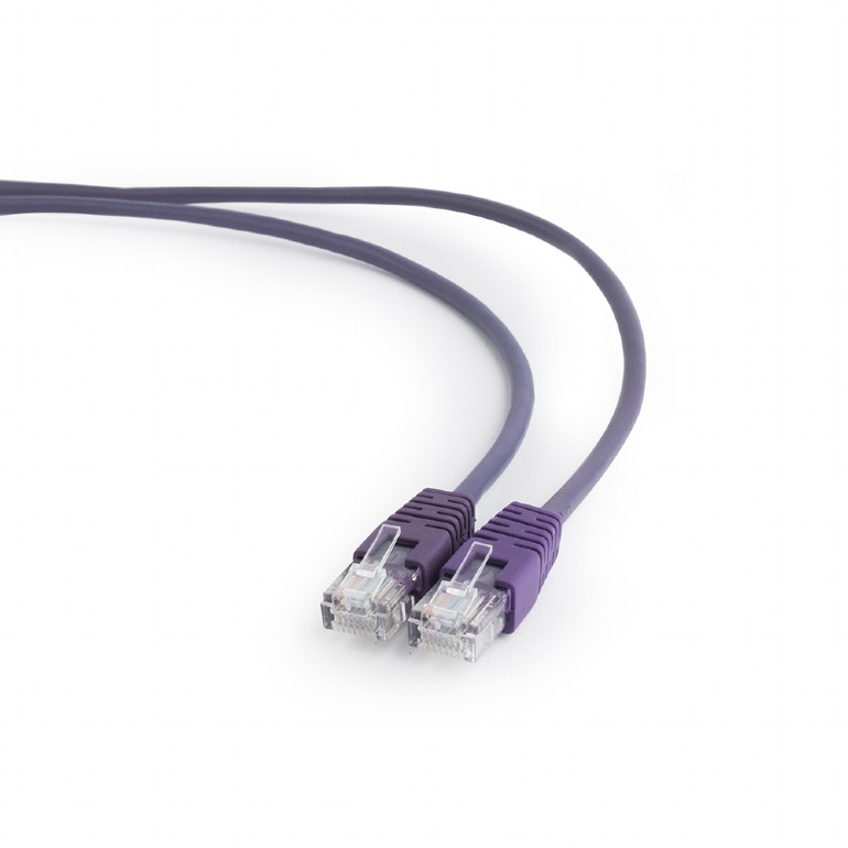 Патч-корд UTP кат.5e, 2м, RJ45-RJ45, фиолетовый, Cablexpert (PP12-2M/V)