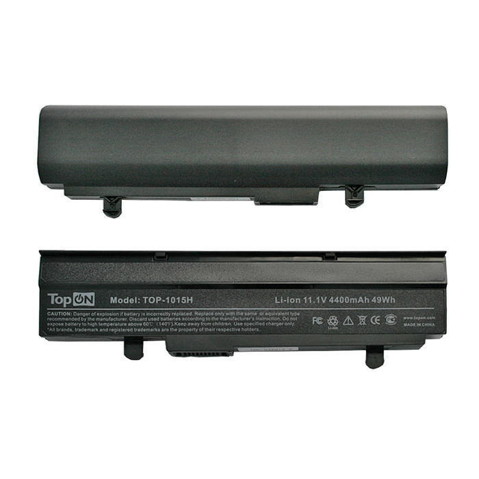 Аккумуляторная батарея TopON для ASUS eee PC 1015PE/1015PED/1015PN/1015PW/1015T/1015B/1016/1215N/1215P/1215T/VX6, 11.1V 4400mAh, PN:A31-1015/A32-1015/AL31-1015/PL32-1015 (TOP-1015H)