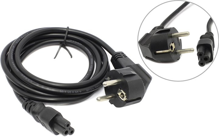 

Кабель Euro-IEC-320-C5, 1.8 м, черный VCOM (CE022-CU0.5-1.8M)