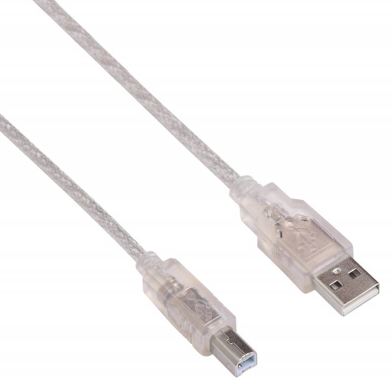 

Кабель USB(Am)-USB(Bm), 3 м, прозрачный, Buro USB2.0-AM/BM-3-TRANS (817260), USB2.0-AM/BM-3-TRANS