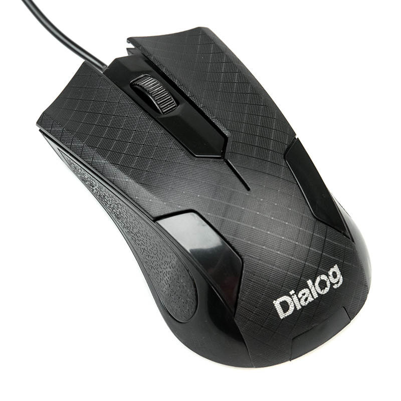 Мышь проводная Dialog MOP-08U, 800dpi, оптическая светодиодная, USB, черный