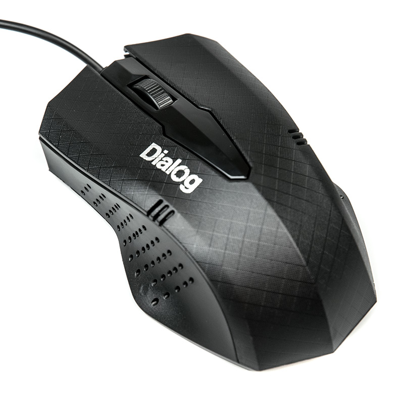 

Мышь проводная Dialog MOP-09U, 800dpi, оптическая светодиодная, USB, черный, MOP-09U