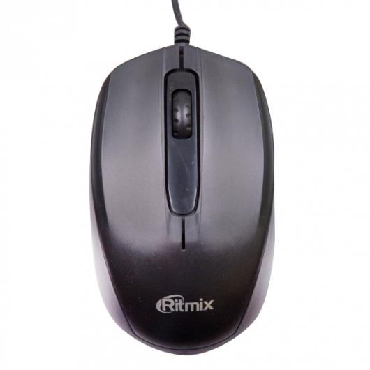Мышь проводная Ritmix ROM-200, 800dpi, оптическая светодиодная, USB, черный
