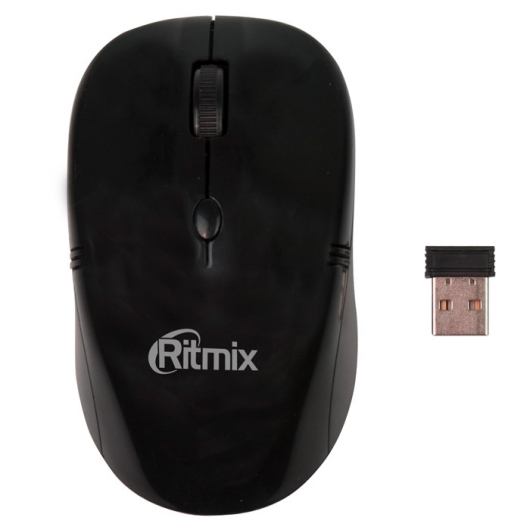 

Мышь беспроводная Ritmix RMW-111 Black USB, 2000dpi, оптическая светодиодная, USB, черный, RMW-111 Black USB