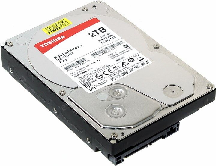 

Жесткий диск (HDD) Toshiba 2Tb P300, 3.5", 7200rpm, 64Mb, SATA3 (HDWD120UZSVA)