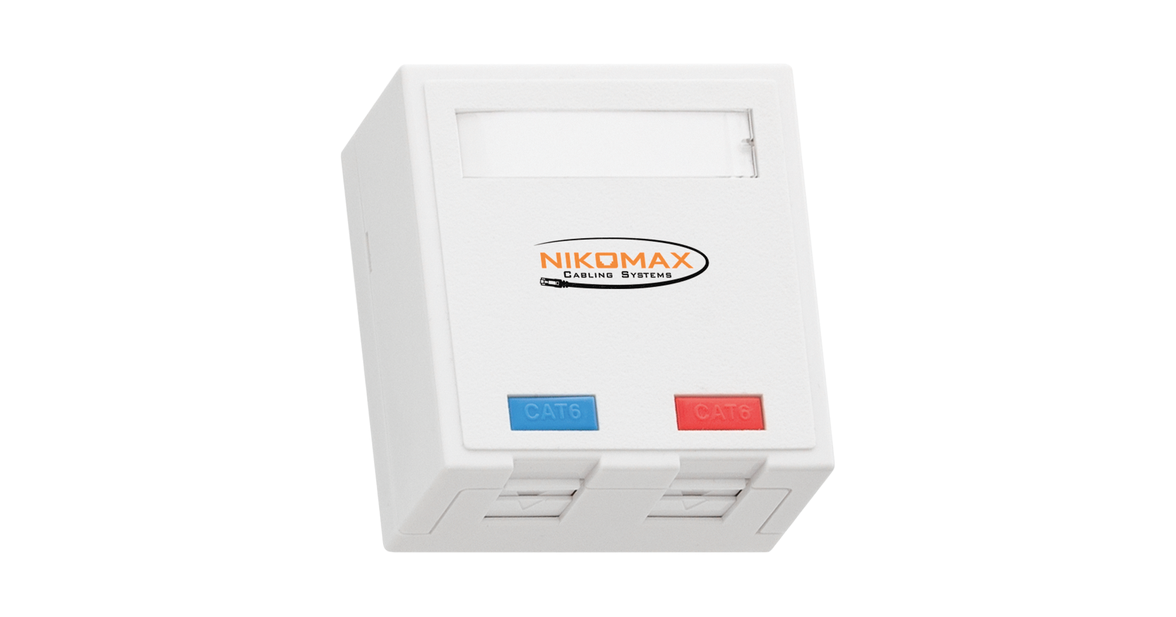 

Корпус настенной розетки NIKOMAX NMC-MB2P-ST-WT, 2-порта, под модули-вставки типа Keystone, со шторками, белый