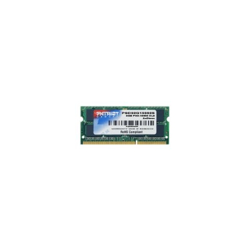 Память DDR3 SODIMM 2Gb, 1333MHz Patriot Memory (PSD32G13332S)