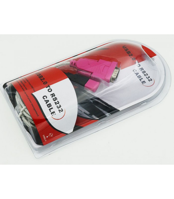 Кабель-переходник (адаптер) USB(Am)-COM(9m), 1.2 м, прозрачный