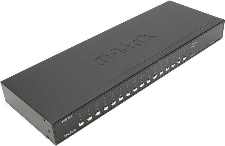 

Переключатель D-Link KVM-450 Stackable rack mount 16-port KVM Switch, KVM-450