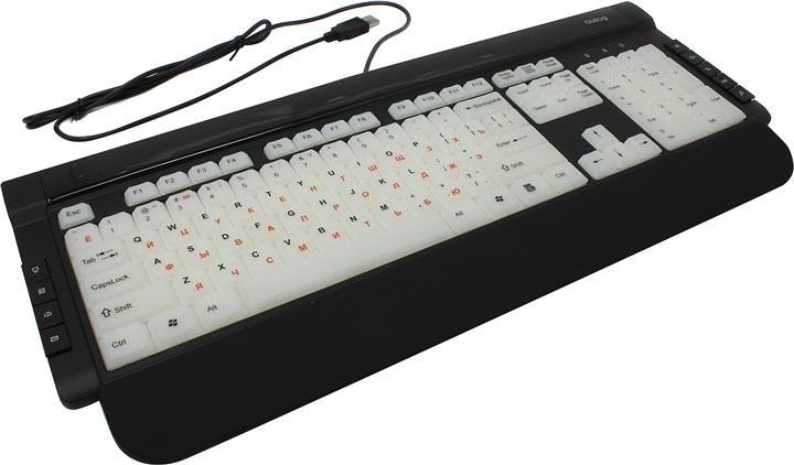 Клавиатура Dialog KK-L06U, мембранная, подсветка, USB, оранжевый
