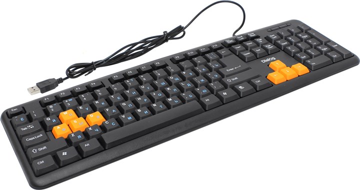 

Клавиатура проводная Dialog KS-020U Black-Orange USB, мембранная, USB, черный, KS-020U Black-Orange USB