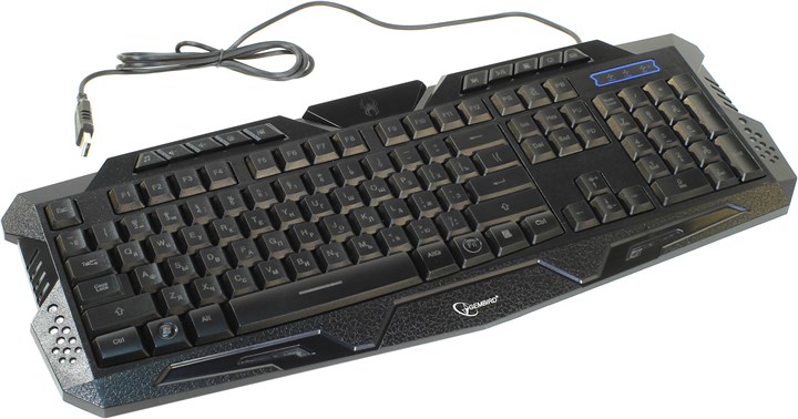

Клавиатура проводная Gembird KB-G11L , мембранная, подсветка, USB, черный, KB-G11L Black USB