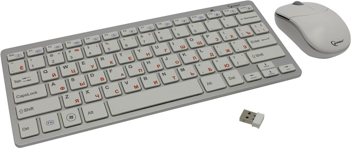 Клавиатура + мышь Gembird KBS-7001 White USB, беспроводная, USB, белый