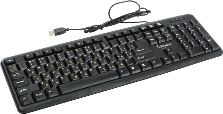 Клавиатура Gembird KB-8320U-Ru_Lat-BL Black USB