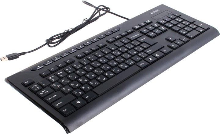 

Клавиатура проводная A4Tech KD-800, мембранная, USB, черный, KD-800 Black USB