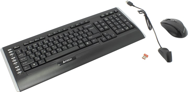 Клавиатура + мышь A4Tech 9300F, USB, черный