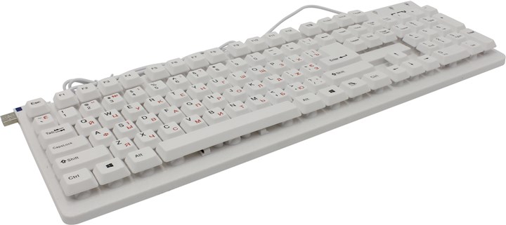Клавиатура проводная Sven Standard 301, мембранная, USB, белый (SV-03100301UW)